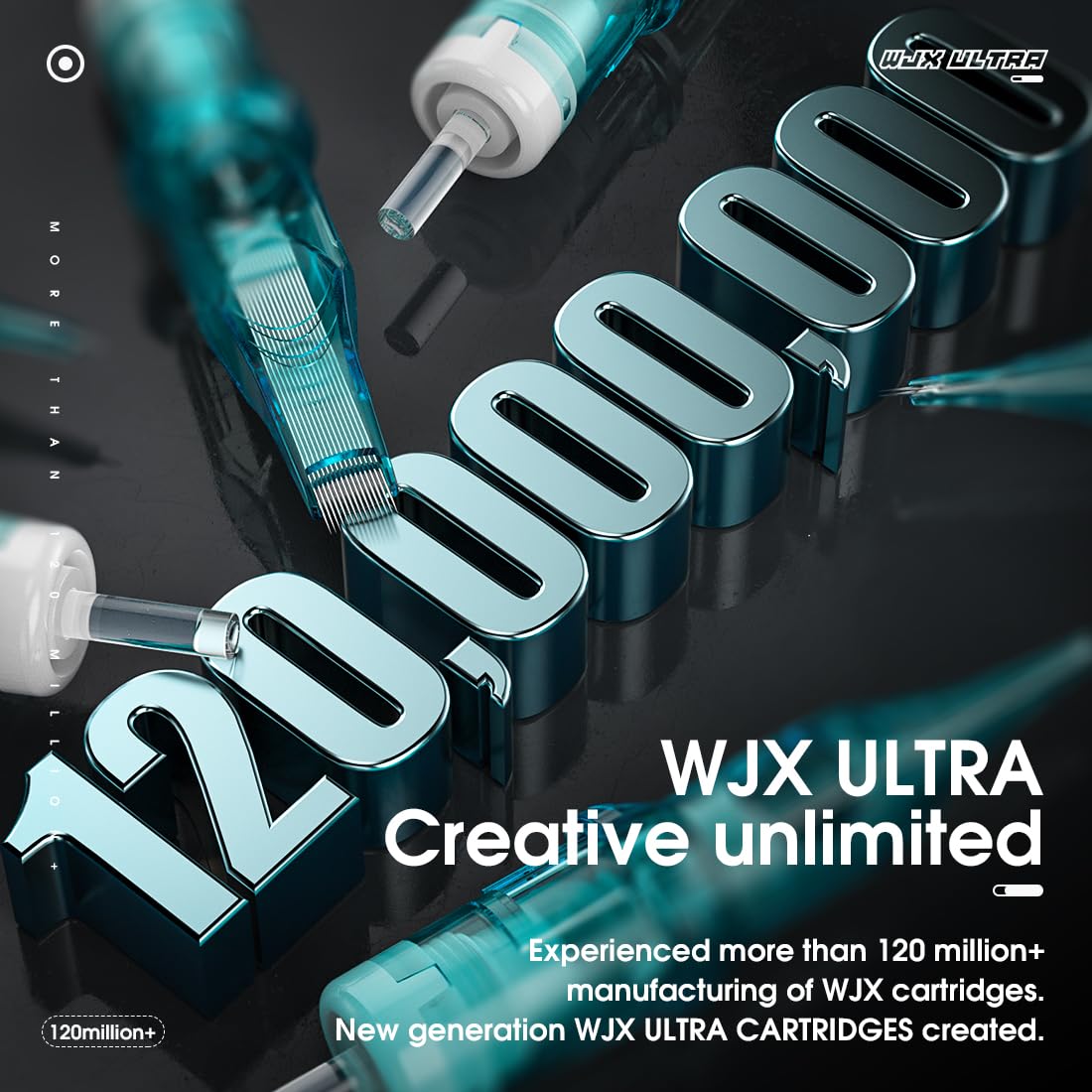 Wjx Ultra Tattoo Cartridges, 1009M Tattoo Needles 20Pcs Magnum Bugpin Size for Pro Artists