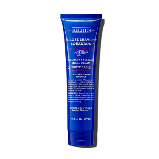 Kiehl's Ultimate Brushless Shave Cream with Menthol White Eagle, for All Skin Types, with Menthol & Camphor, Instant Refreshing & Cooling Effect, Minimizes Irritation - 10.1 fl oz