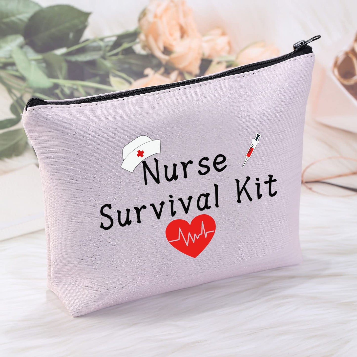 PXTIDY Nurse Gifts Nurse Survival Kit Cosmetic Bag Nurse Bag Nursing Gift Nurse Student Graduation Gift (pink)