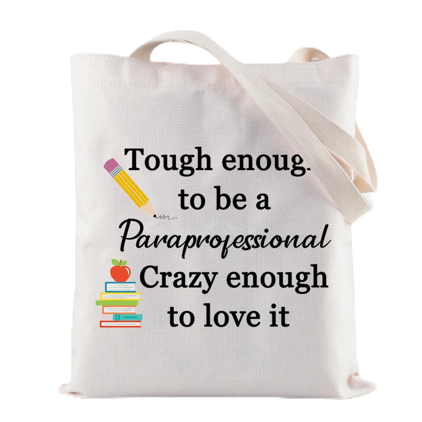 ZJXHPO Paraprofessional Survival Kit Paraprofessional Appreciation Gift Touch Enough to Be a Paraprofessional Crazy Enough to Love It (Touch PARA tote bag)