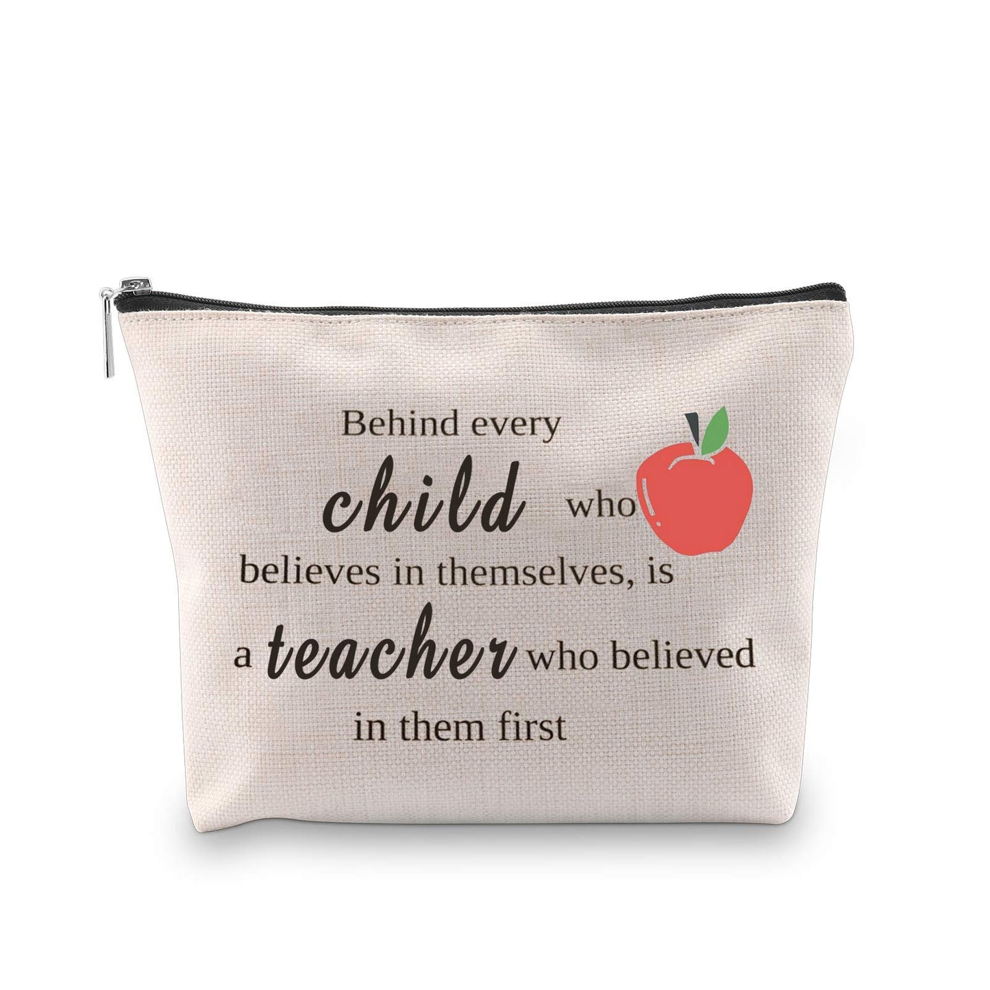 Generic WCGXKO Teacher Appreciation Gift Teacher Zipper Pouch Cosmetics Bag Graduation Gift for Teacher (Behind every child),Talk Less Smile More