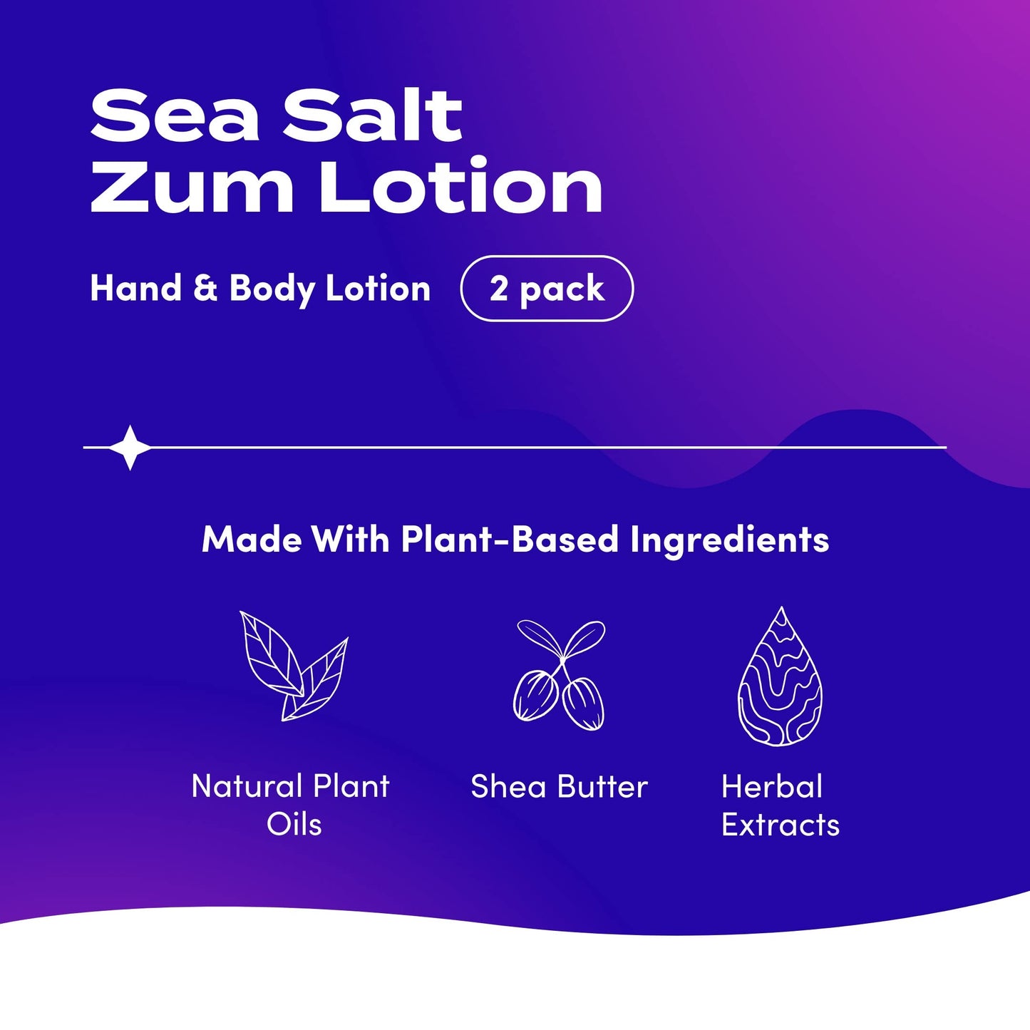 Zum Hand and Body Lotion - Sea Salt - 6 fl oz (2 Pack)