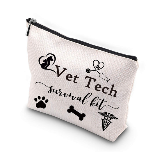 WCGXKO Veterinary Technician Gift Vet Tech Survival Kit Portable Travel Accessories Toiletry Bag Makeup Bag