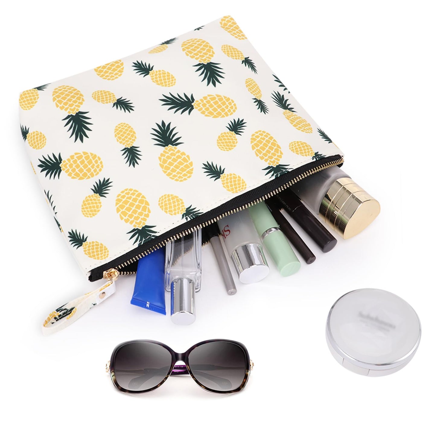 HAWEE Makeup Bags for Women Pineapple Multi-functional Travel Accessories Organizer Pouch Gift