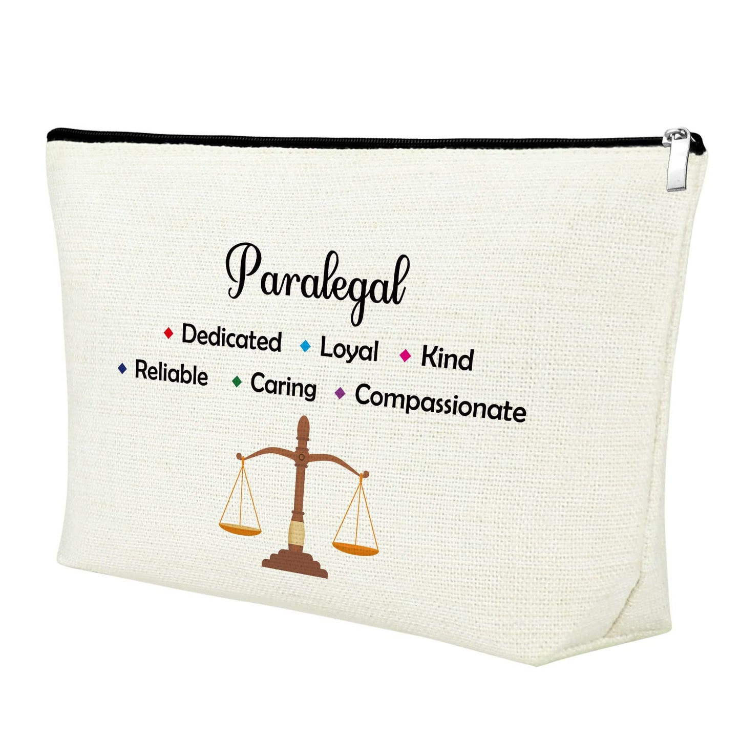 Mxrymvu Paralegal Gifts for Women Makeup Bag Appreciation Gift for Paralegal Law Cosmetic Bag School Student Graduation Gifts Future Lawyer Gift Birthday Gift Idea for Paralegal Travel Makeup Pouch