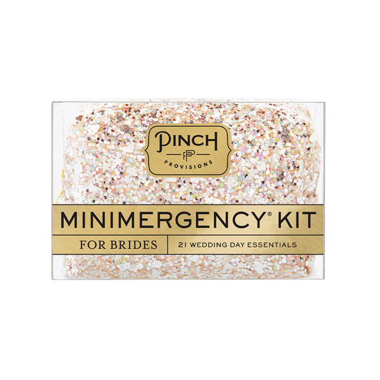 Pinch Provisions Minimergency Kit for Brides, Pink Diamond, includes 21 Must-Have Emergency Essential Items for Your Big Wedding Day, Compact, Multi-Functional Zipper Pouch, Perfect Survival Kit Gift