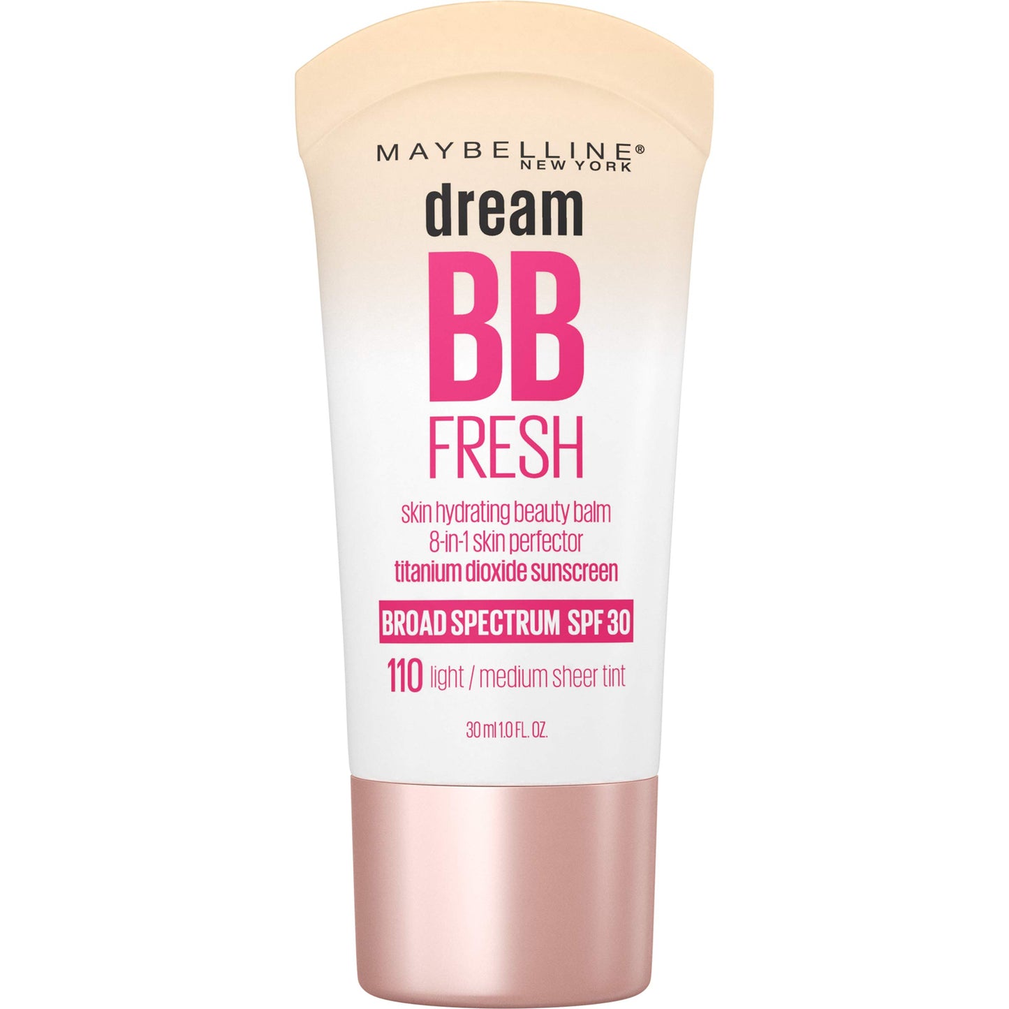 Maybelline Dream Fresh BB 8-in-1 Beauty Balm Skin Perfector SPF 30, Light/Medium, 1 oz (Pack of 3)