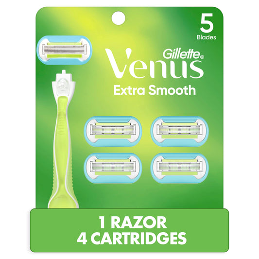 Venus Extra Smooth Women's Razor Handle + 4 Blade Refills