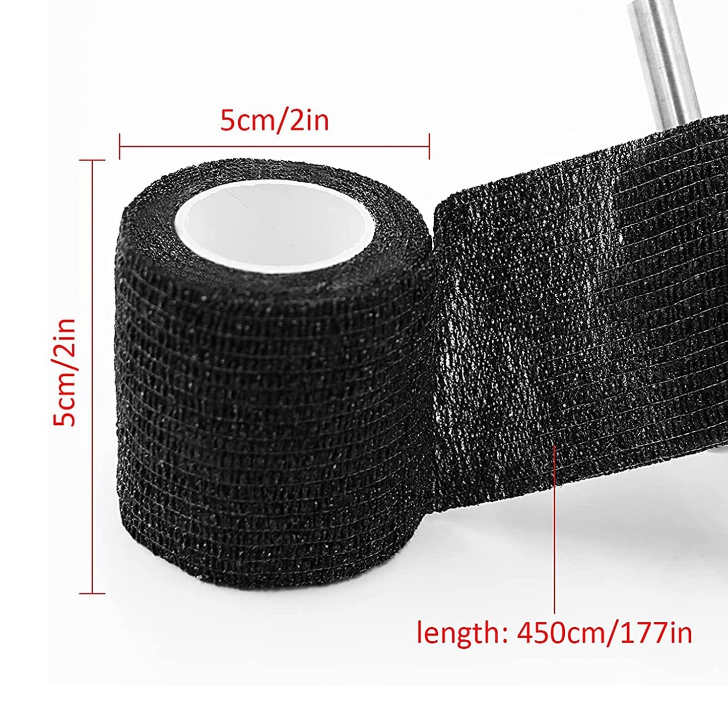 Urknall 12PCS Grip Wrap Cover 2” x 5 Yards Grip Tape Disposable Machine Grip Cover Wrap Self-Adherent Tape Elastic Tape