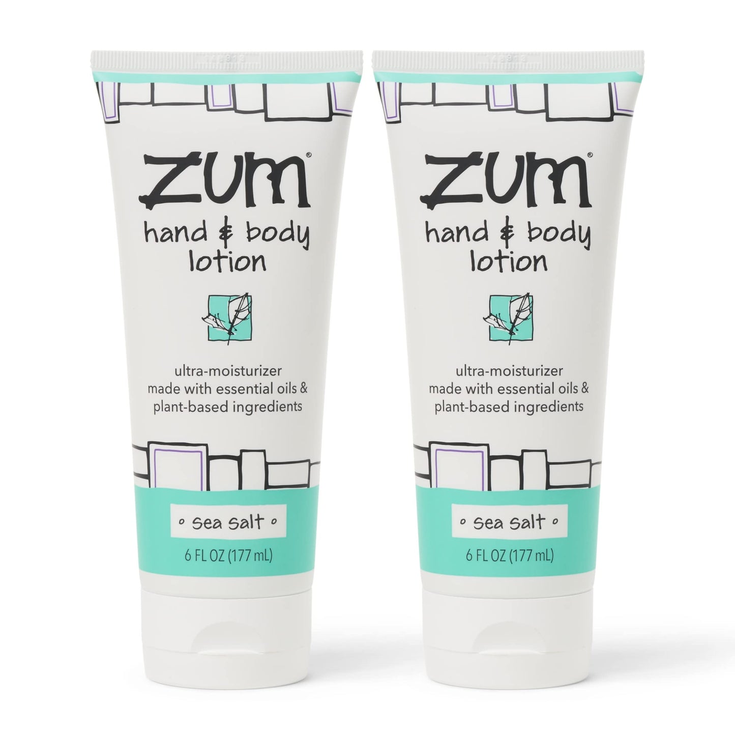 Zum Hand and Body Lotion - Sea Salt - 6 fl oz (2 Pack)