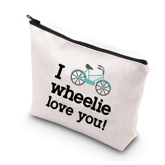 Generic Cycling Gift Cyclist Gifts For Women Mountain Bike Lover Makeup Bag Bicyclists Gifts For Biker Rider Birthday Gift Drive Safe Cosmetic Bag For Girlfriend Wife