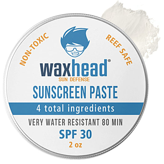 Waxhead Zinc Oxide Sunscreen - Travel Sunscreen Reef Safe Sunscreen SPF 30 Sun Block Sun screen Protector for Face Biodegradable Sunscreen for Mexico Hawaii Approved Sunscreen with Zinc Sunscreen Face