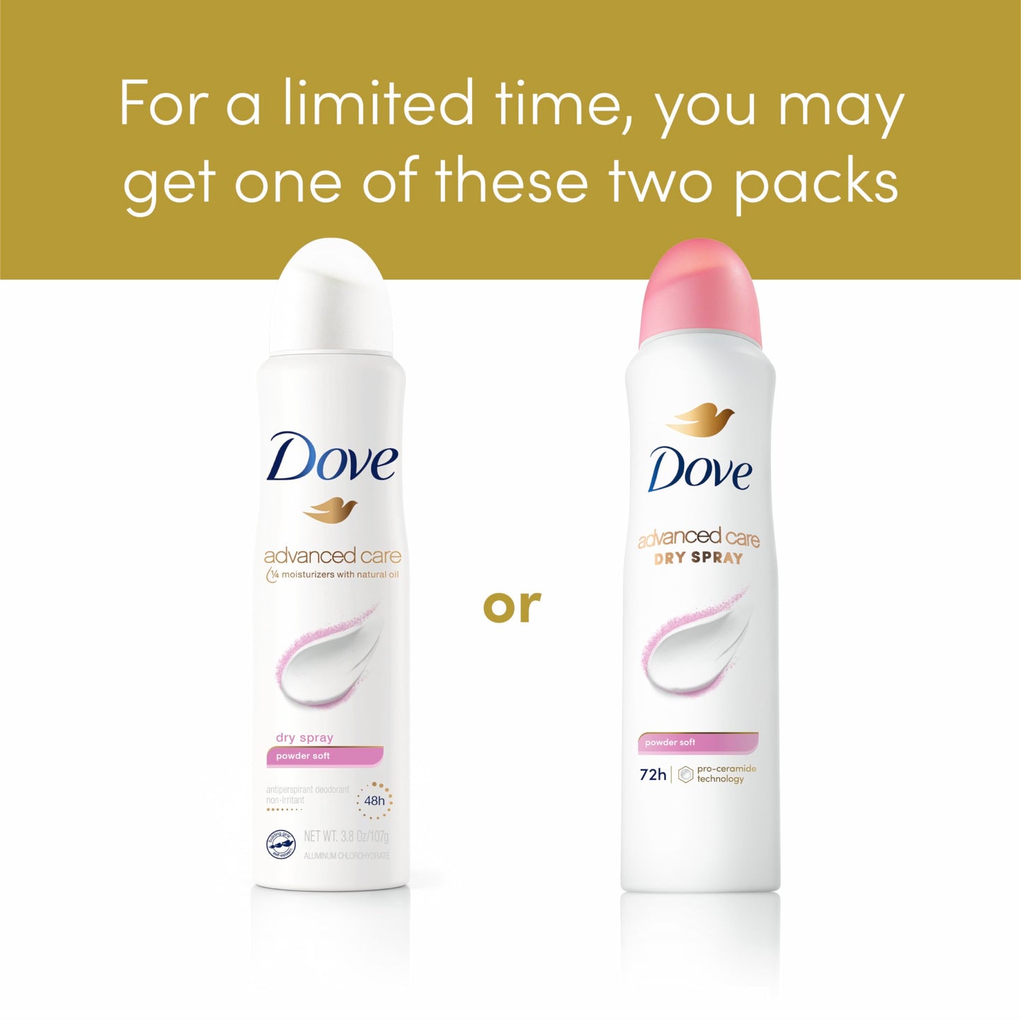 Dove Advanced Care Antiperspirant Deodorant Spray Powder Soft Pack of 12 to help skin barrier repair after shaving 72hour antiperspirant deodorant for soft underarms with boosted ceramide levels 3.8oz