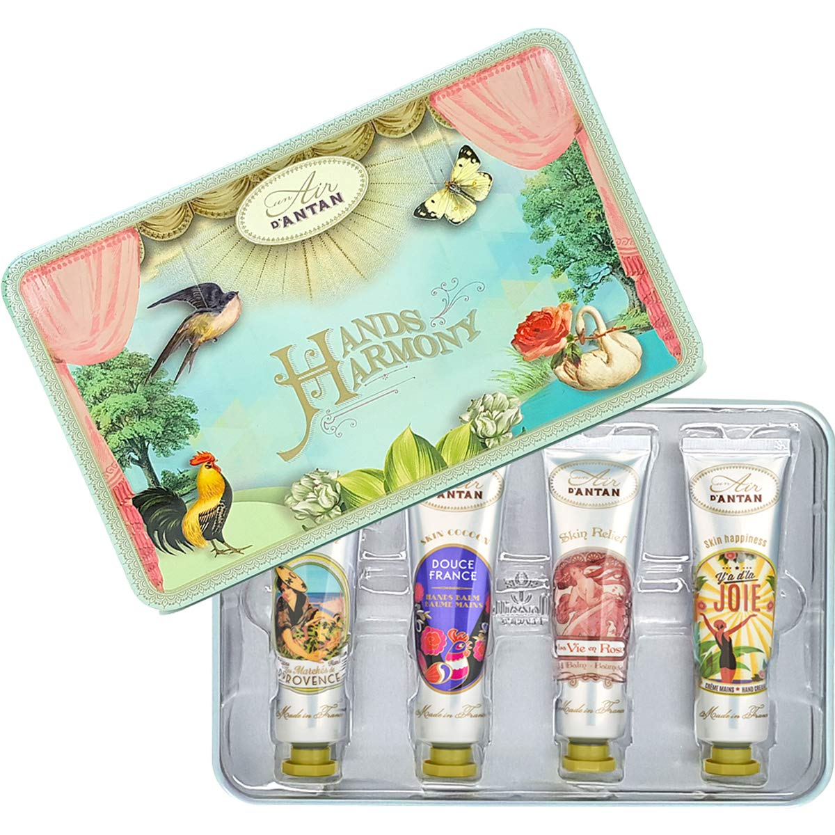 Hand Lotion Gift Set for Women 4pcs UnAir d'Antan, Hand Cream Gift Set with Shea Butter, Sweet Almond Oil, 4 Hand Cream For Women - Lotion Gift Set Includes Scents of Provence, Douce, Rose & Joie