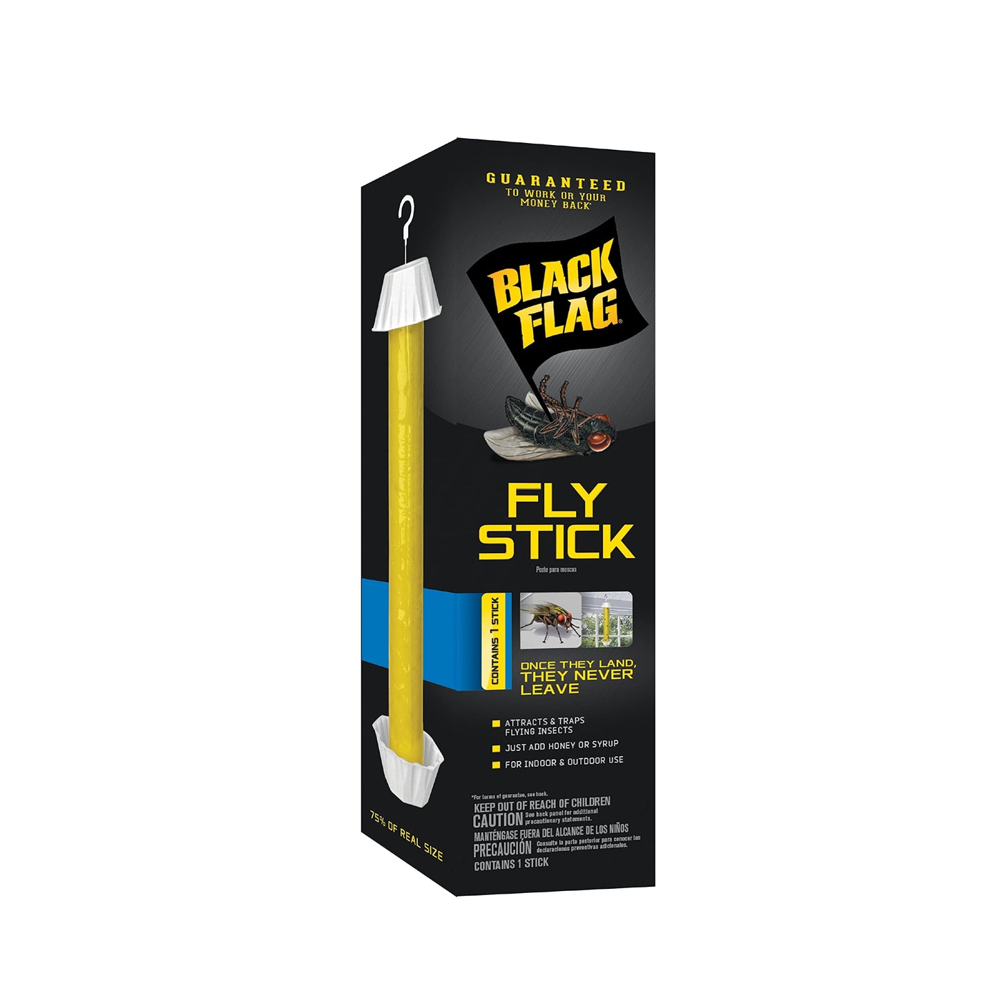 Black Flag Fly Stick Trap Houseflies Pack of 6, Bonus 1 ct Trap