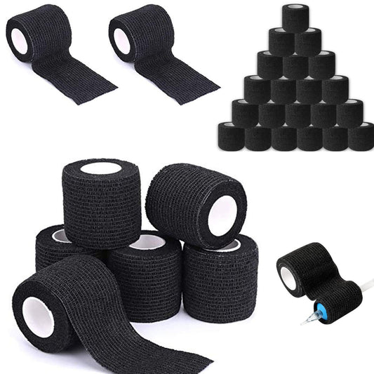 Urknall 12PCS Grip Wrap Cover 2” x 5 Yards Grip Tape Disposable Machine Grip Cover Wrap Self-Adherent Tape Elastic Tape