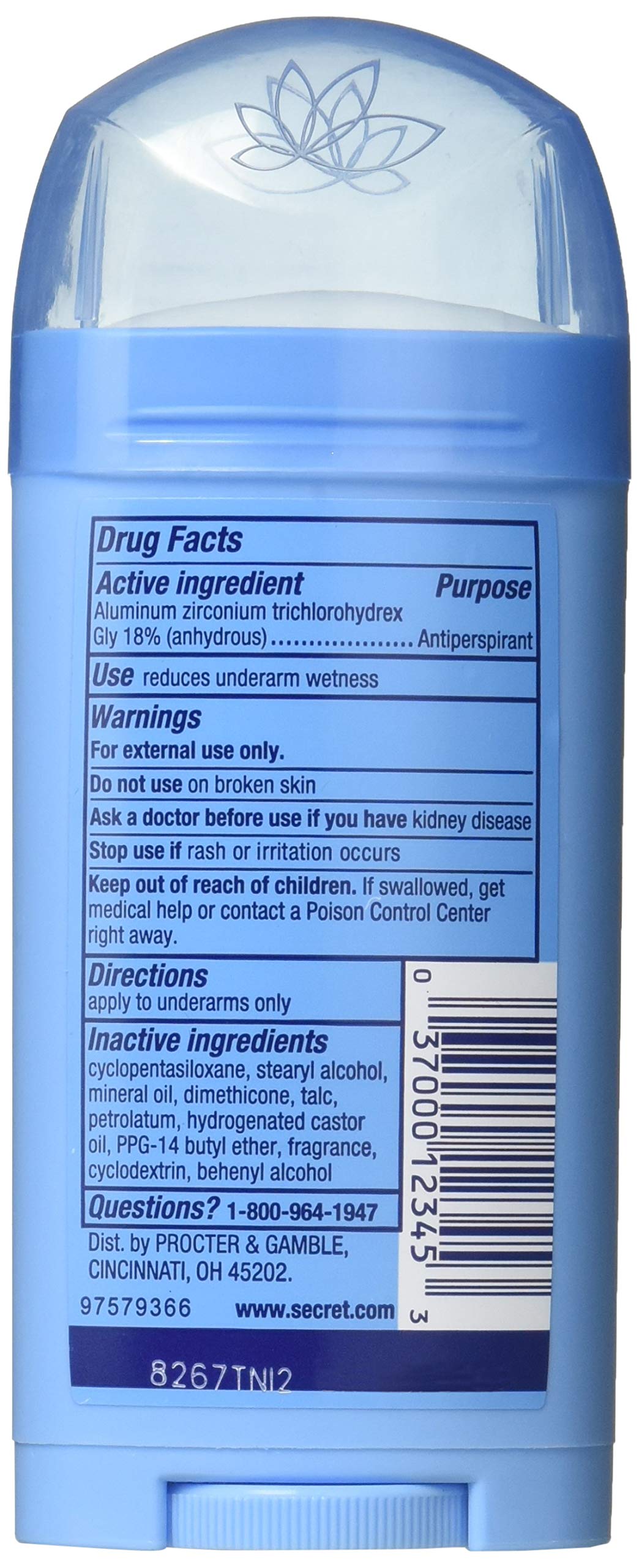 Secret Sld Inv Shr Frsh Size 2.6z Secret Solid Invisible Shower Fresh 2.6oz (Pack of 5)