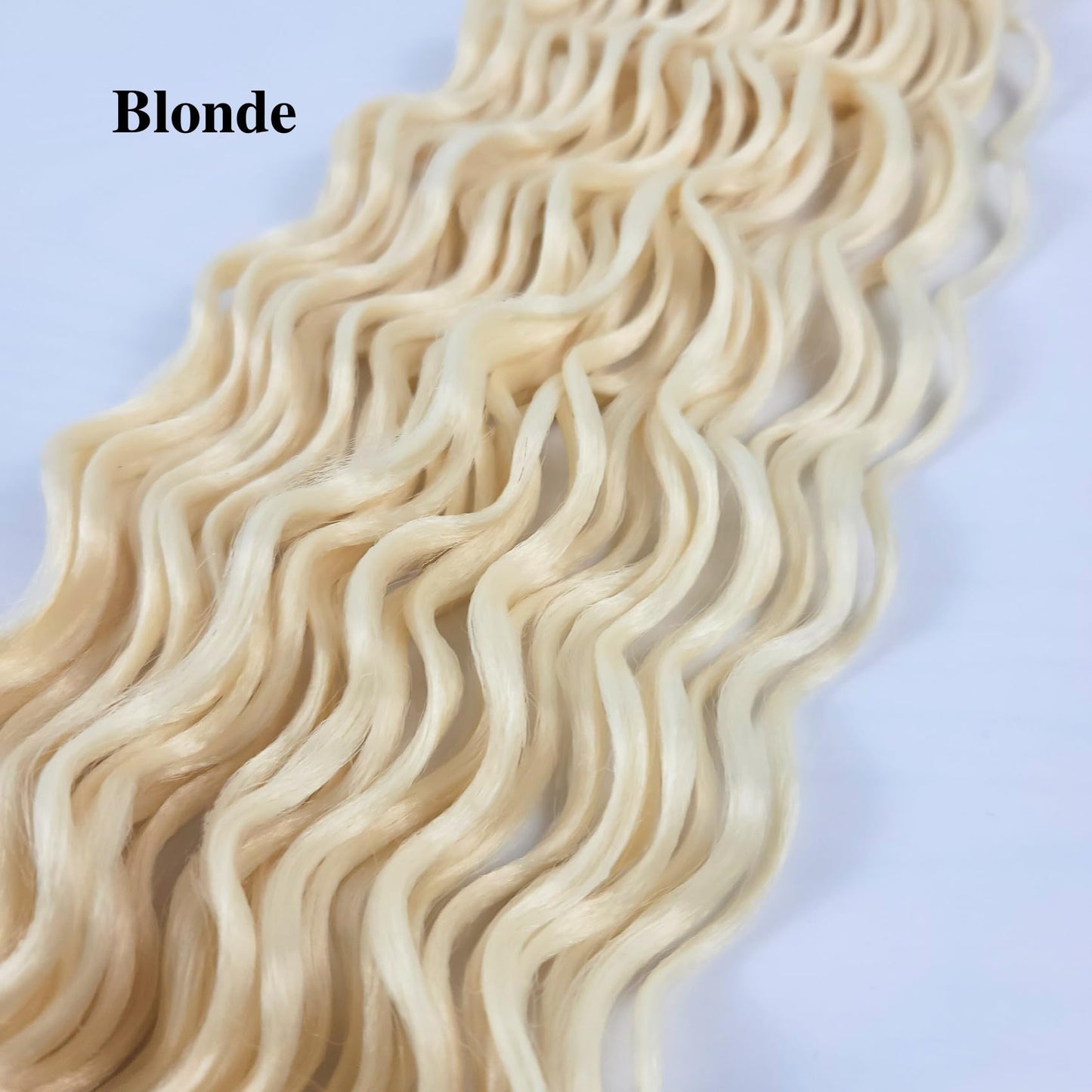 Blonde Curly Braiding Hair 613 Deep Wave Curly Braiding Hair for Boho Braids Crochet Braids Deep Wave 24 inch