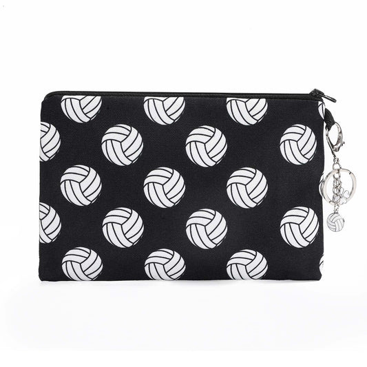 Jom Tokoy Makeup Bag Volleyball Gifts Zipper Pouch Travel Accessories Cosmetic Organizer Sports (Volleyball-b)