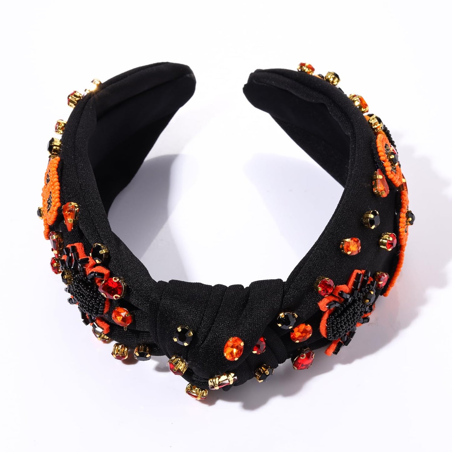 MOLOCH Halloween Headband Spooky Pumpkin Candy Corn Knotted Headband Crystal Headband Halloween Costume Hair Accessories