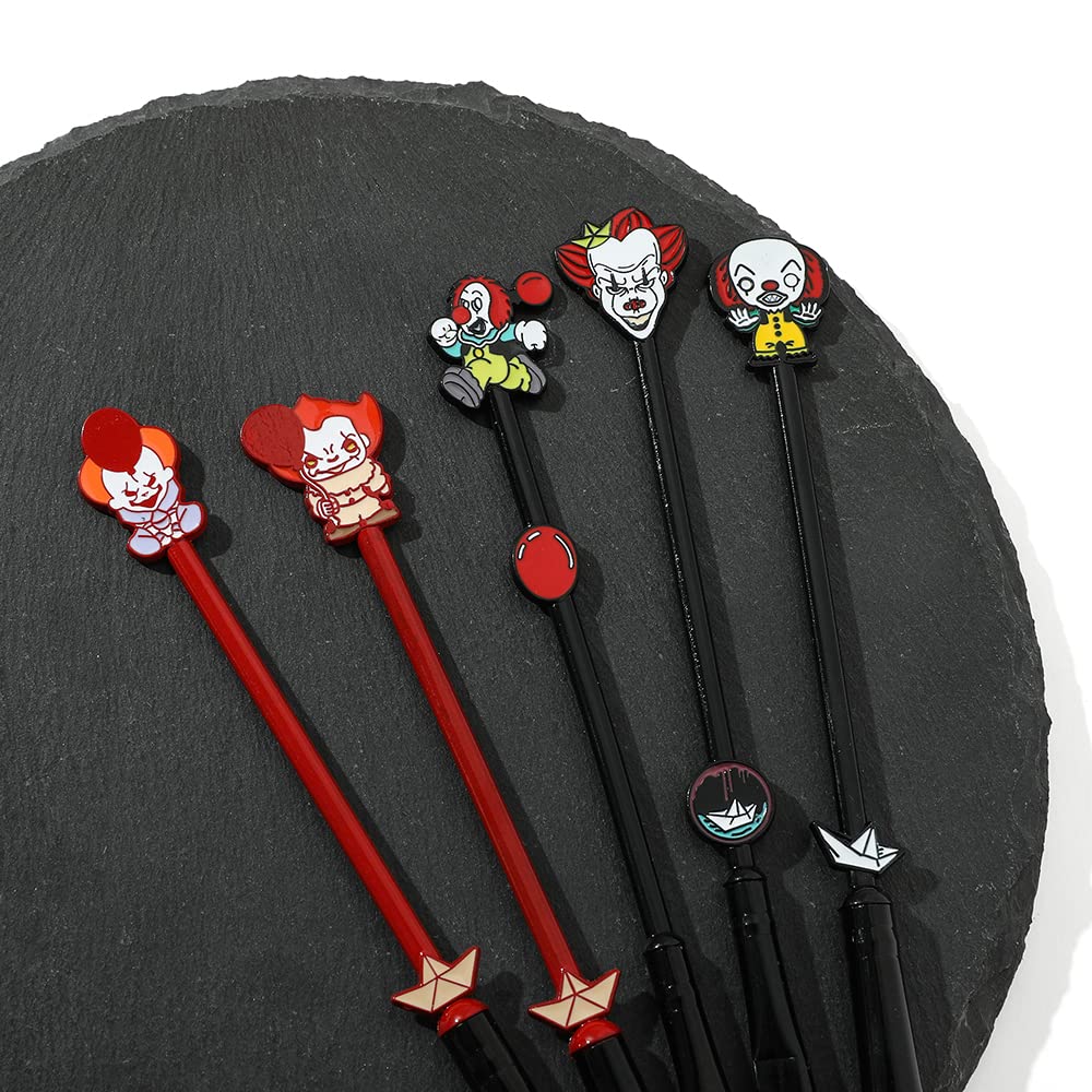 6pcs The Nightmare Before Christmas Makeup Brushes Corpse Bride Anime Makeup Brush Set Jack Skellington Eyeshadow Brushes Halloween Make Up Kit (5PCS Set -1) (6PC PENNYWISE SET)