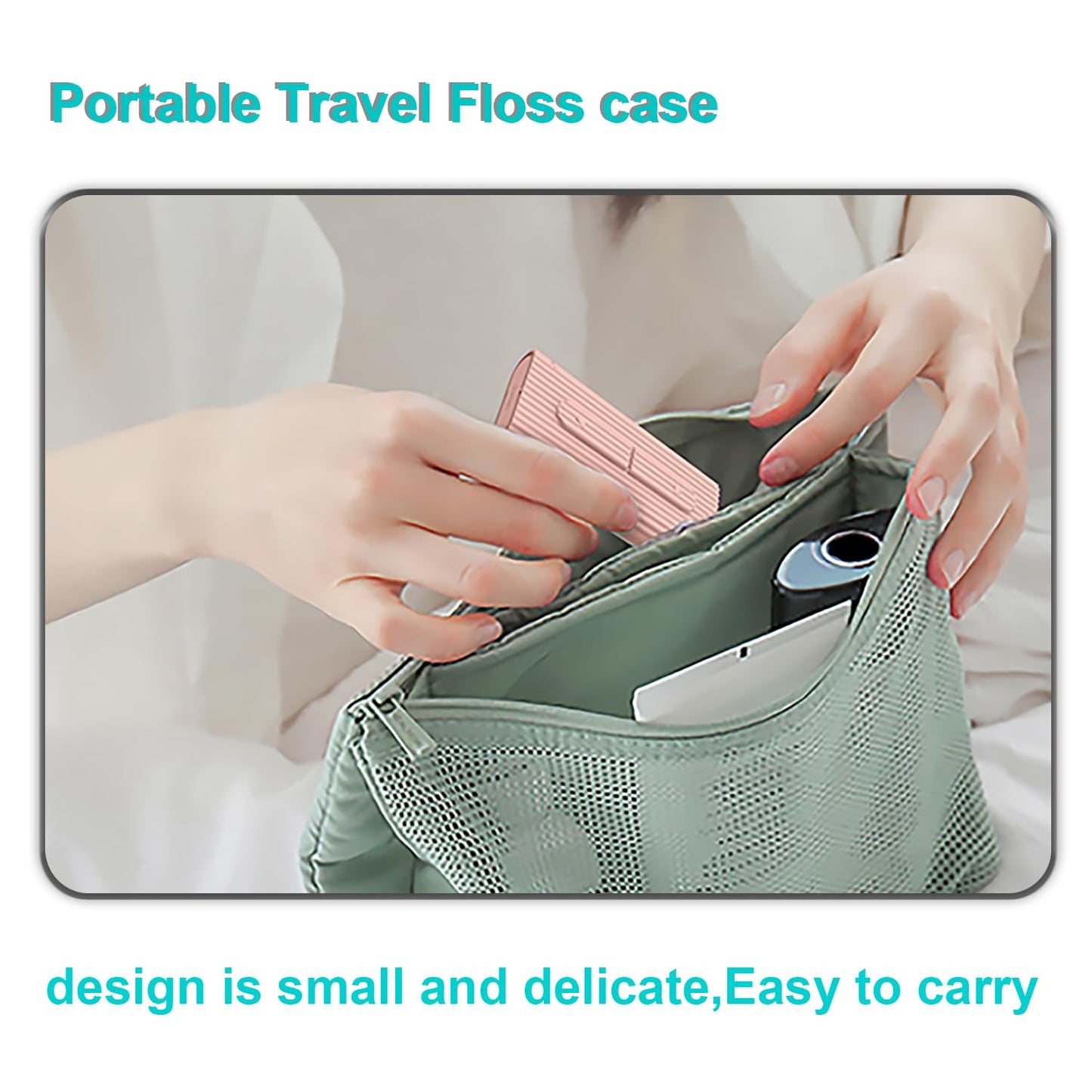 Holy Rose Dental Floss Picks Portable Dispenser 4 Boxs,Trave Flossers Case 2 Box with Adult Floss Sticks 160 Count, is for Home、Travel，Cleaning Teeth and Oral Care Perfect.