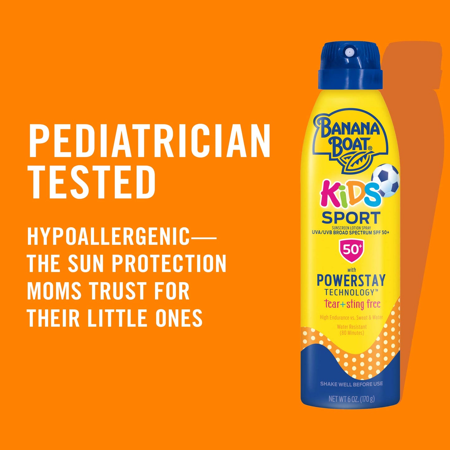 Banana Boat Kids Sport Sunscreen Spray SPF 50, 9.5oz | Kids Sunscreen, Kids Sunblock Spray, Oxybenzone Free Sunscreen for Kids, Spray Sunscreen SPF 50, Family Size Sunscreen, 9.5oz