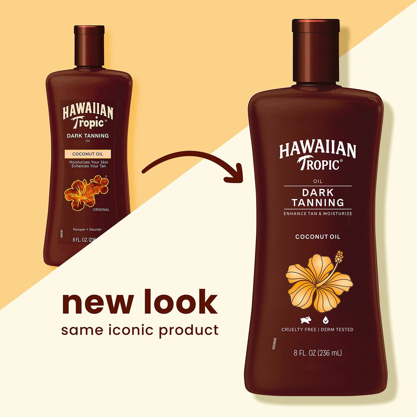 Hawaiian Tropic Dark Tanning Oil Original 8 oz (Pack of 2)