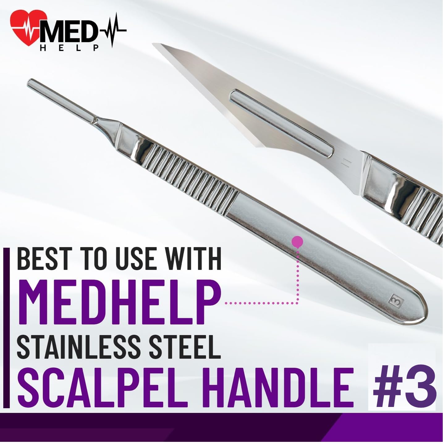 MedHelp Pack of 200 Disposable Surgical Blades 11, Size 11 Scalpel Blades for Surgical Scalpel, High Carbon Steel Dermablade Blades. Individually Wrapped 11 Blade, Sterile