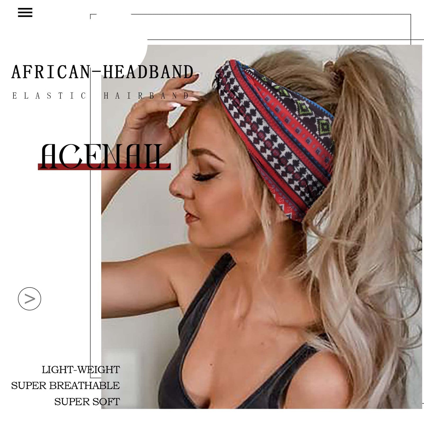 Acenail African Headbands for Women Wide Knotted Headband Turban Elastic Hairbands Non Slip Hairband Floral Boho Head Bands Workout Head Wraps Running Yoga Cotton Head Scarfs Bohemian Hair Accessories for Women and Girls Pack of 4 (#2 Gorgeous)