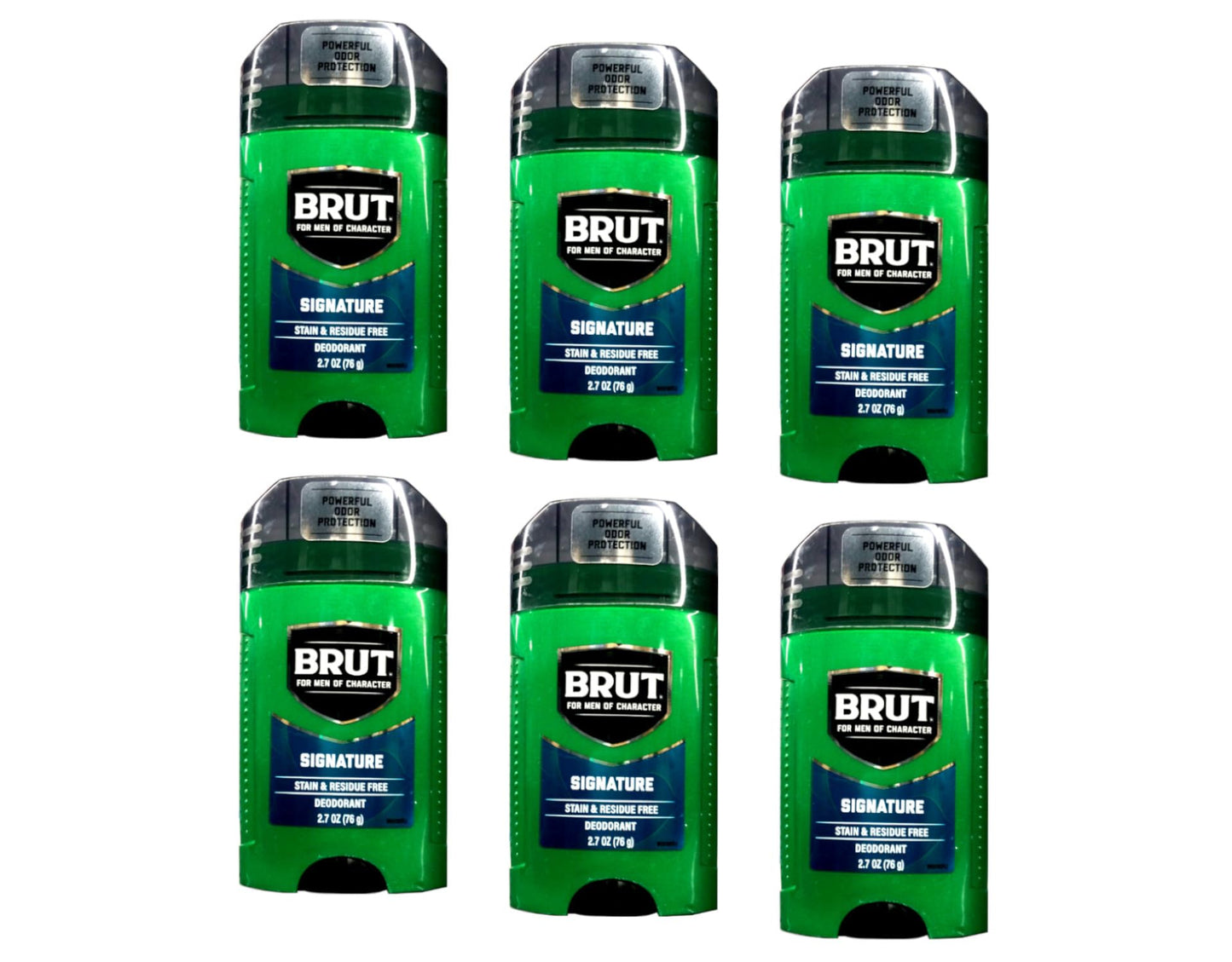 BRUT Antiperspirant & Deodorant Wide Stick 2.7 Ounce (6)