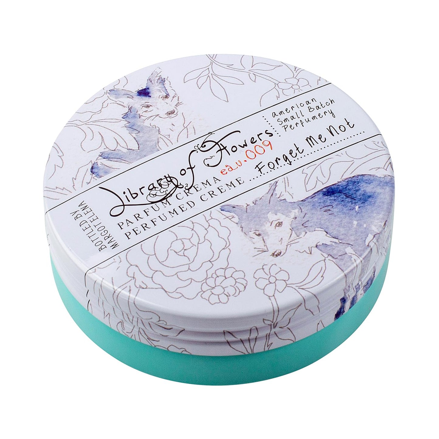 Library of Flowers Forget Me Not Parfum Creme, 2.5 oz. - Osmanthus, Rice Powder & White Orchid - Women's Fragrance, Perfume for Women, Perfumed Body Lotion, Women’s Perfume