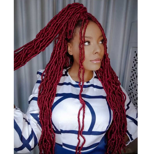 24 Inch Soft Locs Crochet Hair Pre Looped 6 Packs Faux Locs Crochet Braids Goddess Locs Dreadlocs Synthetic Hair For Black Women (24 Inch 6PACK 118#)