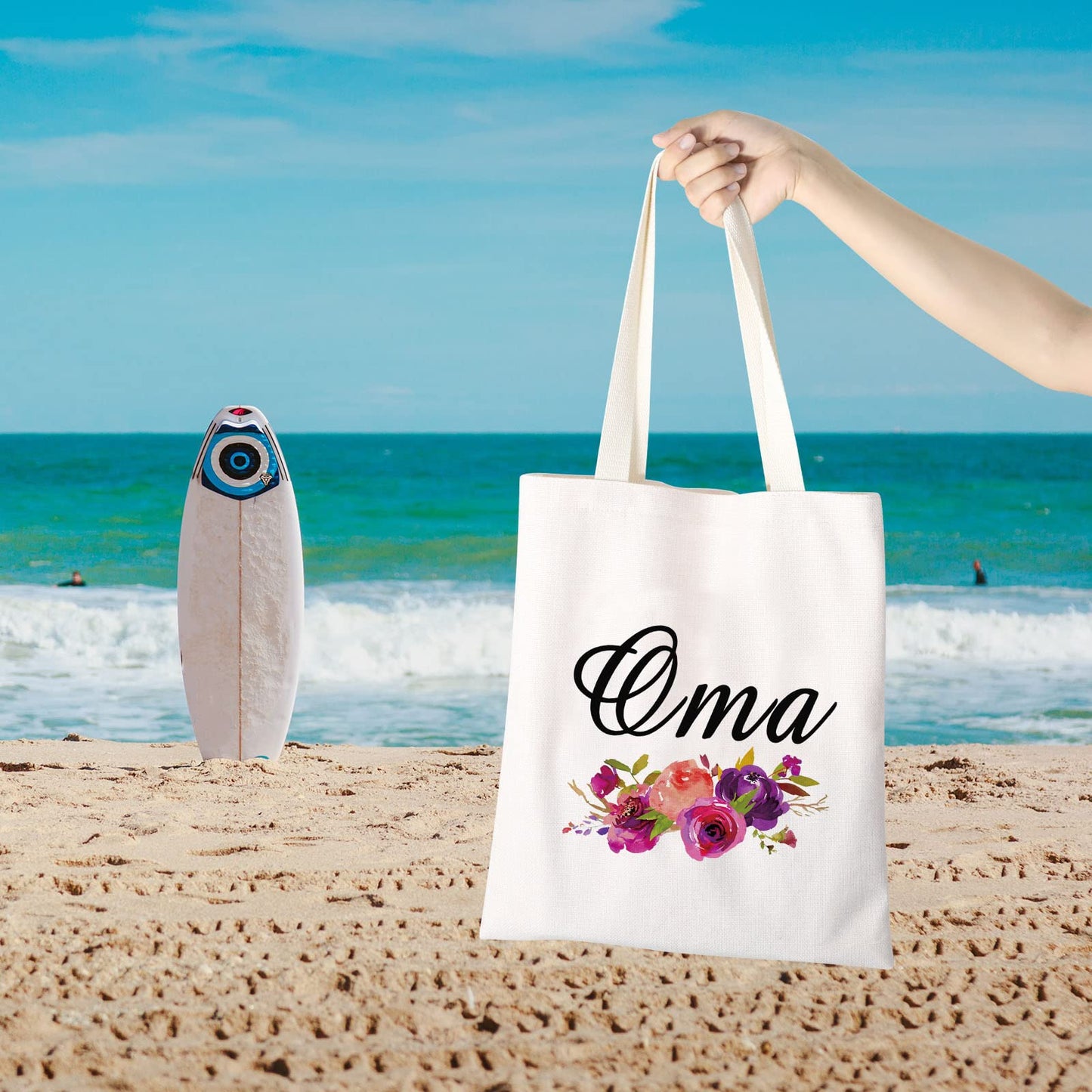 GJTIM Oma Gift Grandma Birthday Gift Oma Reusable Tote Shopping Bag Mother's Day Gift for Oma(Oma Tote)