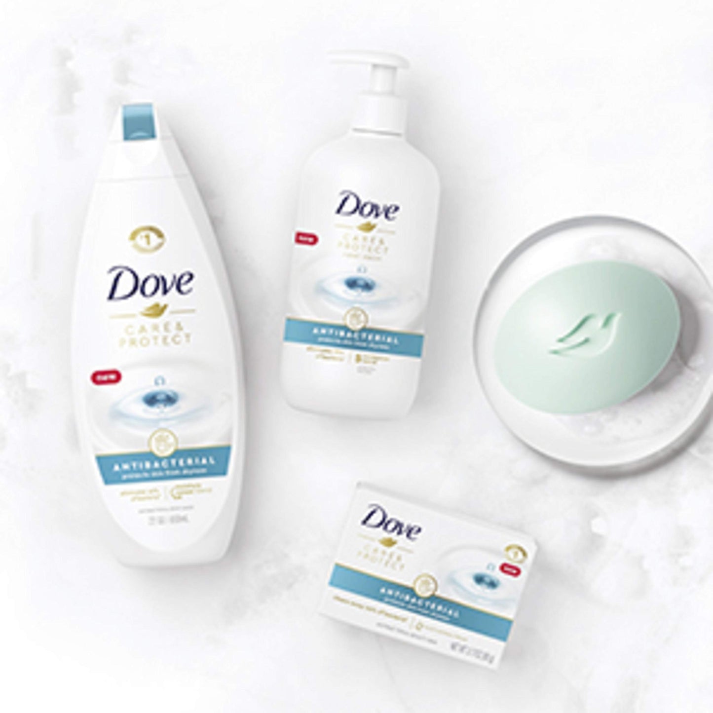 Dove Beauty Bar For All Skin Types Antibacterial Protects from Skin Dryness 3.75 oz 6 Bars