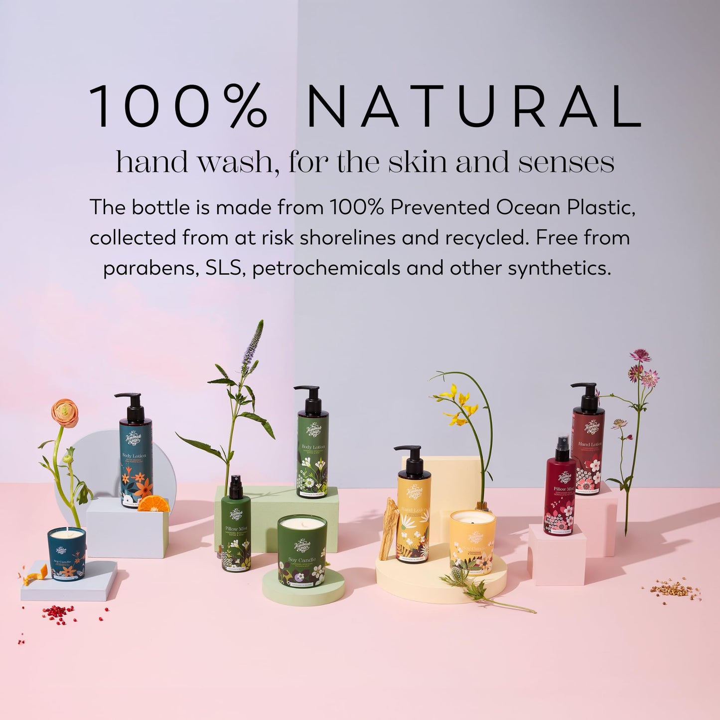 The Handmade Soap Company Hand Wash, Lavender, Rosemary, Thyme & Mint Liquid Hand Soap, Natural Liquid Soap, Moisturizing Hand Soap, Cruelty Free & Vegan Hand Soap, 10 fl oz