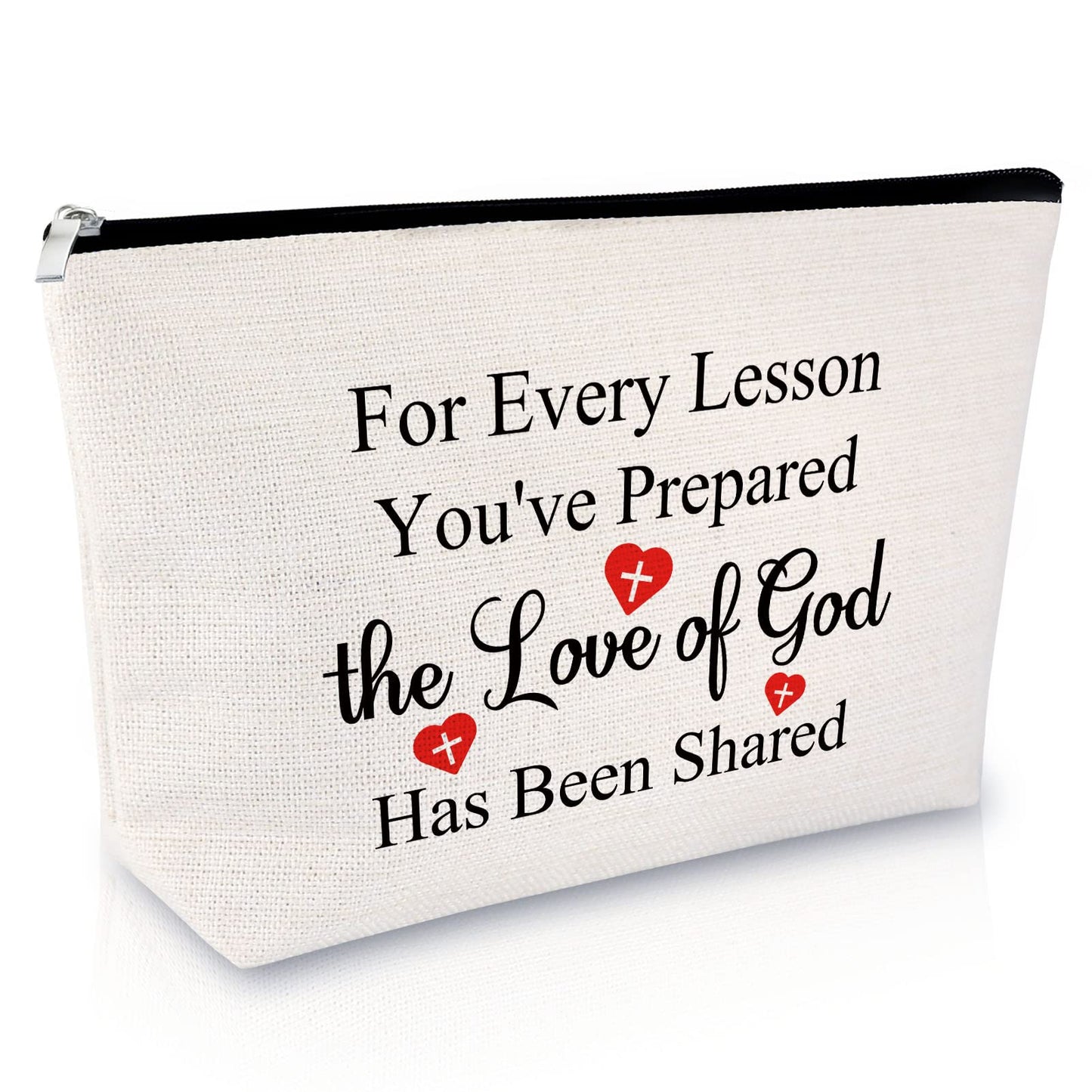 Sunday School Teacher Gift Makeup Bag Teacher Appreciation Gift Religious Gift for Teacher Christian Gift for Women Bible Verse Gift Birthday Gift Christmas Graduation Gift Travel Cosmetic Pouch