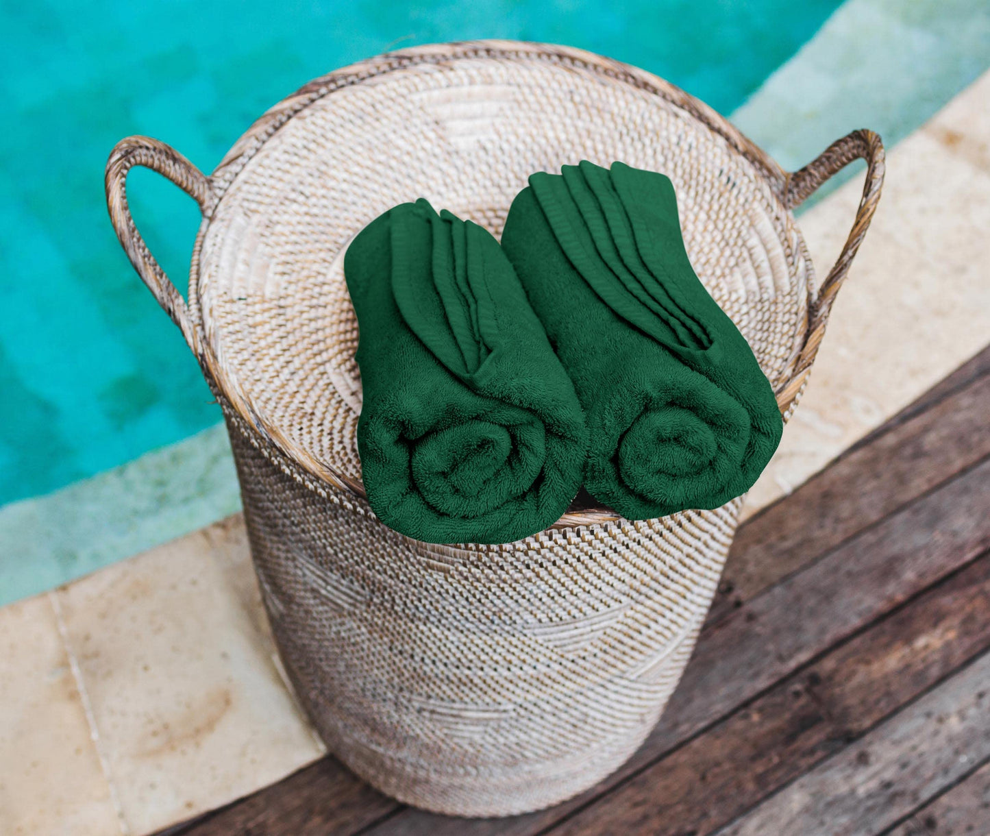 Utopia Towels 12 Pack Cotton Washcloths Set - 100% Ring Spun Cotton, Premium Quality Flannel Face Cloths, Highly Absorbent and Soft Feel Fingertip Towels (Hunter Green)