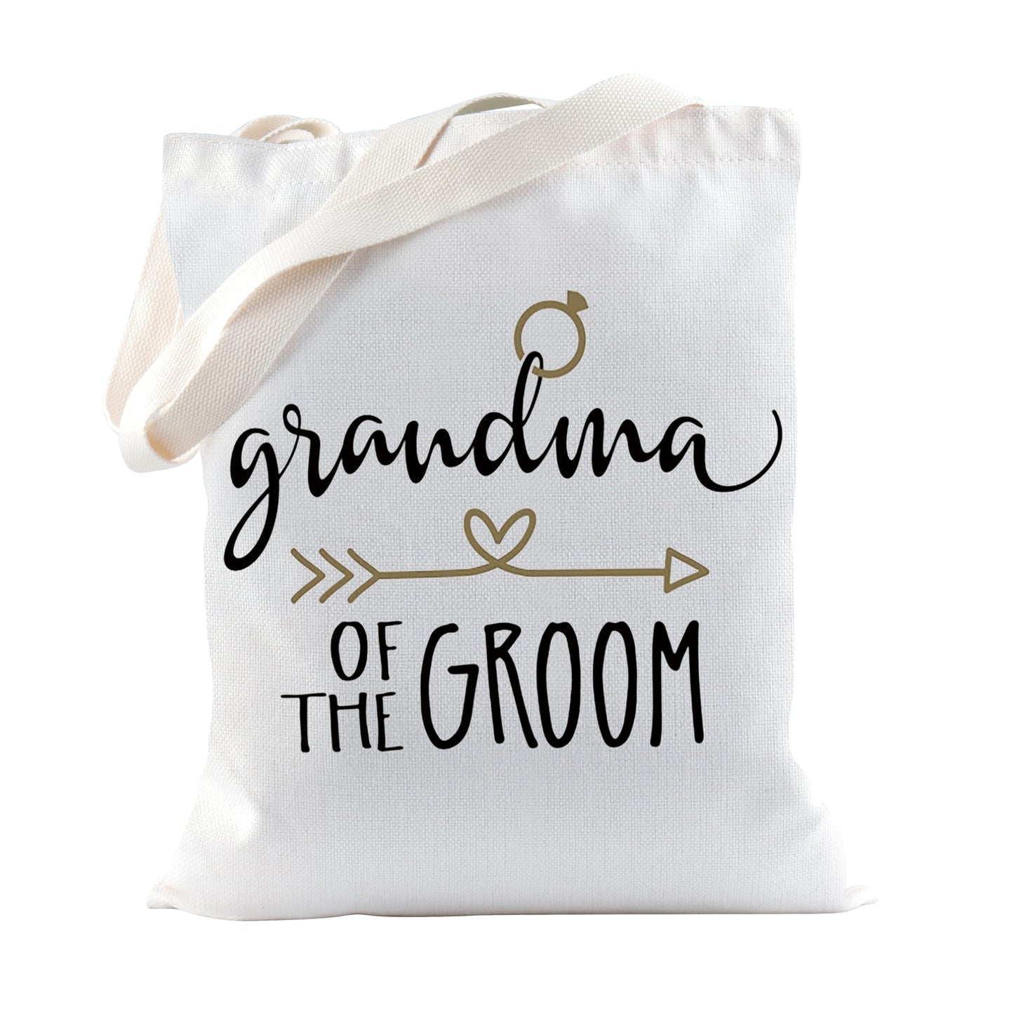 TSOTMO Grandma Grandmother Gift Groom Grandma Gift Grandma of The Groom canvas tote bags Wedding Dinner Gift (Groom canvas)