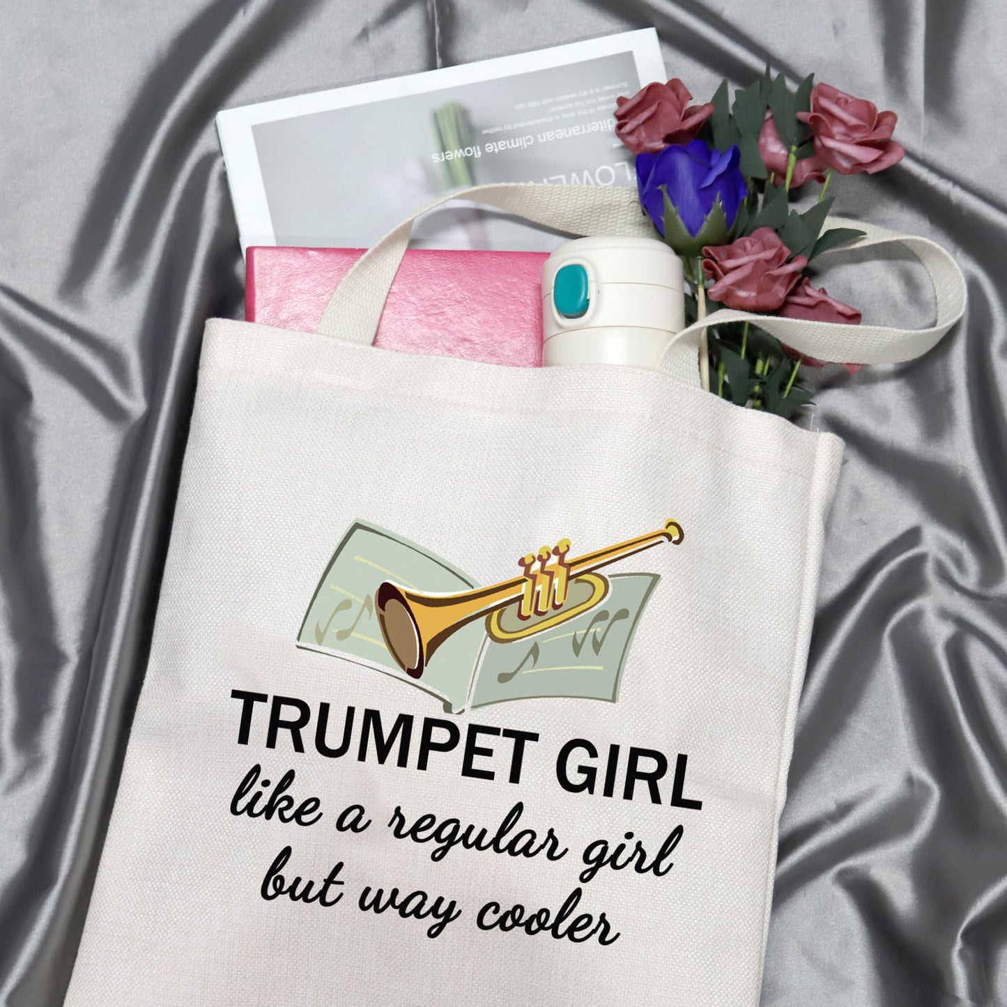 GJTIM Trumpeter Gift Trumpet Player Gift Brass Band Trumpeter Tote Bag (Trumpet Tote)