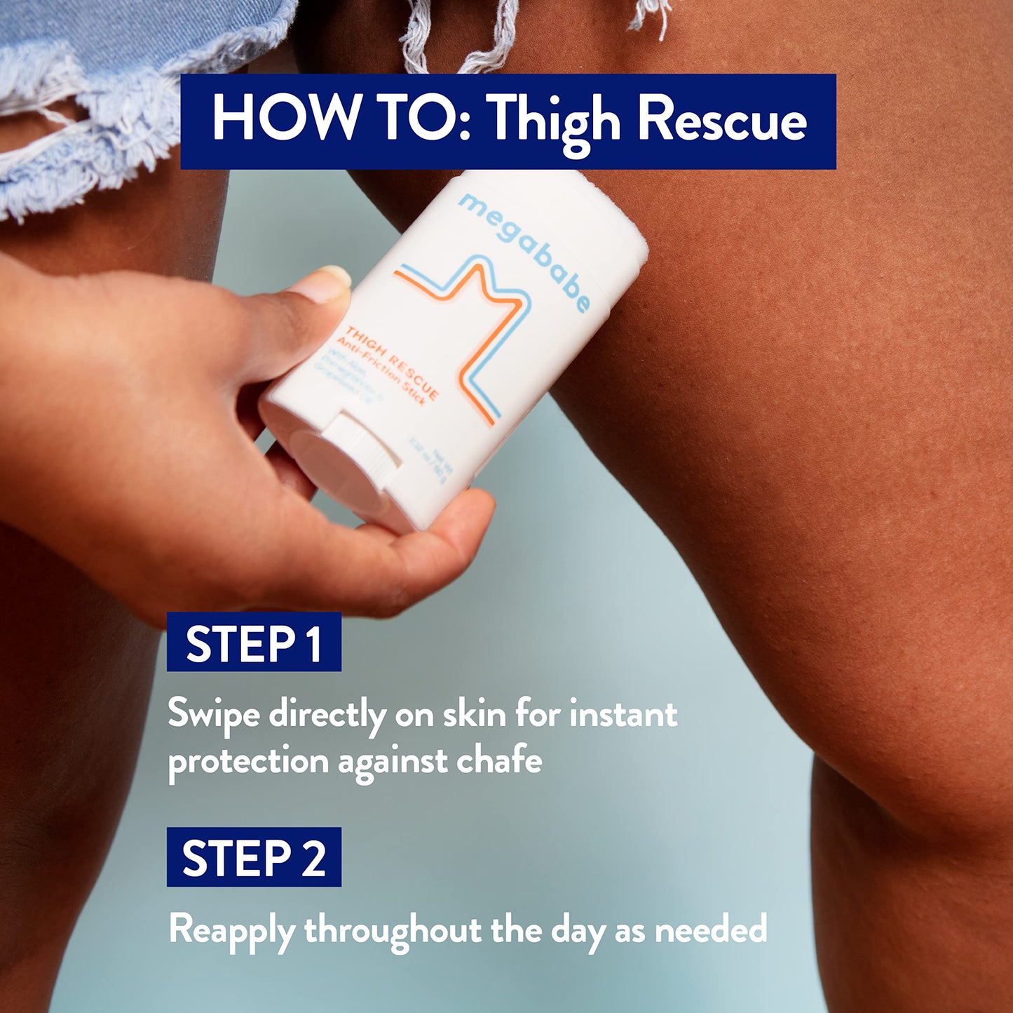 Megababe Thigh Rescue Anti-Chafe Stick 2.12oz - 2 Pack