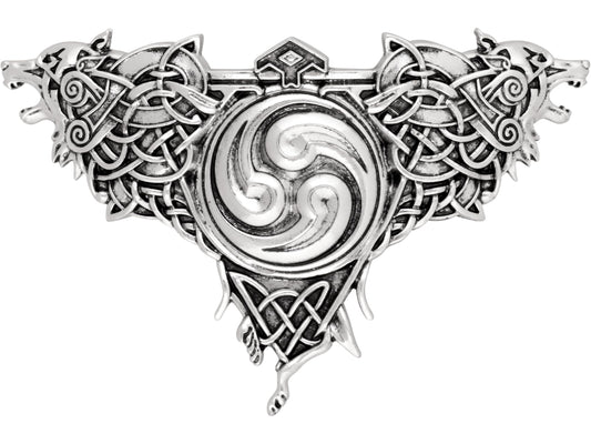 HAQUIL Double Wolf Hair Clip Vintage Viking Norse Celtic Barrettes Hair Accessory for Women