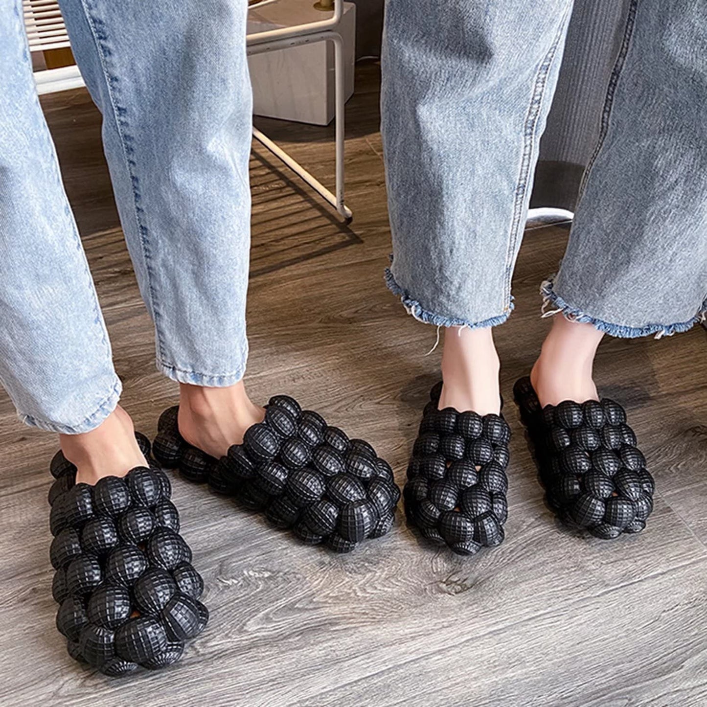 Anboa Bubble Slides, Bubble Slippers, Massage Bubble Slides Slippers for Women Men, Funny Lychee Non-slip Spa Slippers, Soft Pillow Stress Relief Slides, Reflexology Sandals for Ladies Slides,