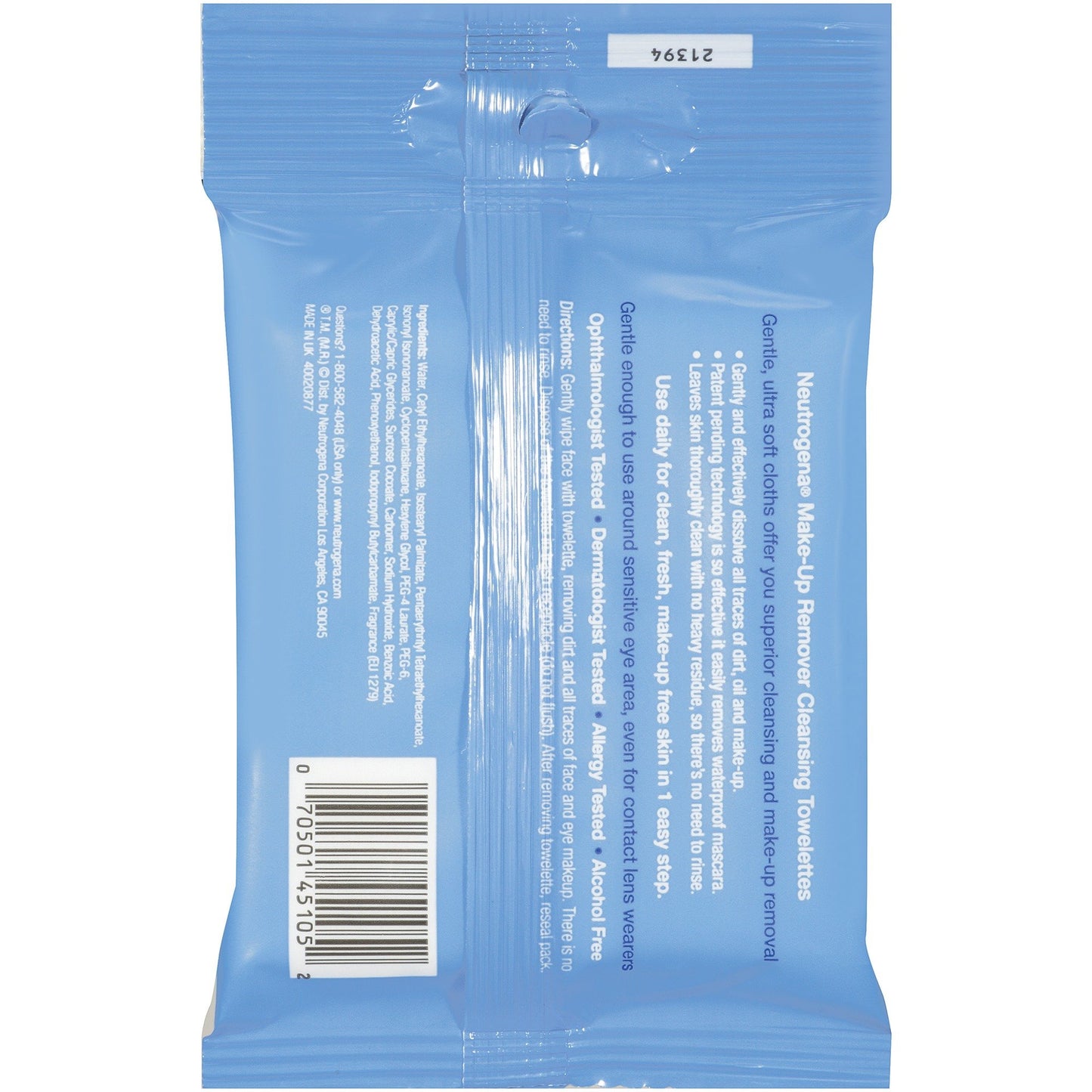 Neutrogena Make-Up Remover Cleansing Towelettes, 7 Count (Pack of 12)