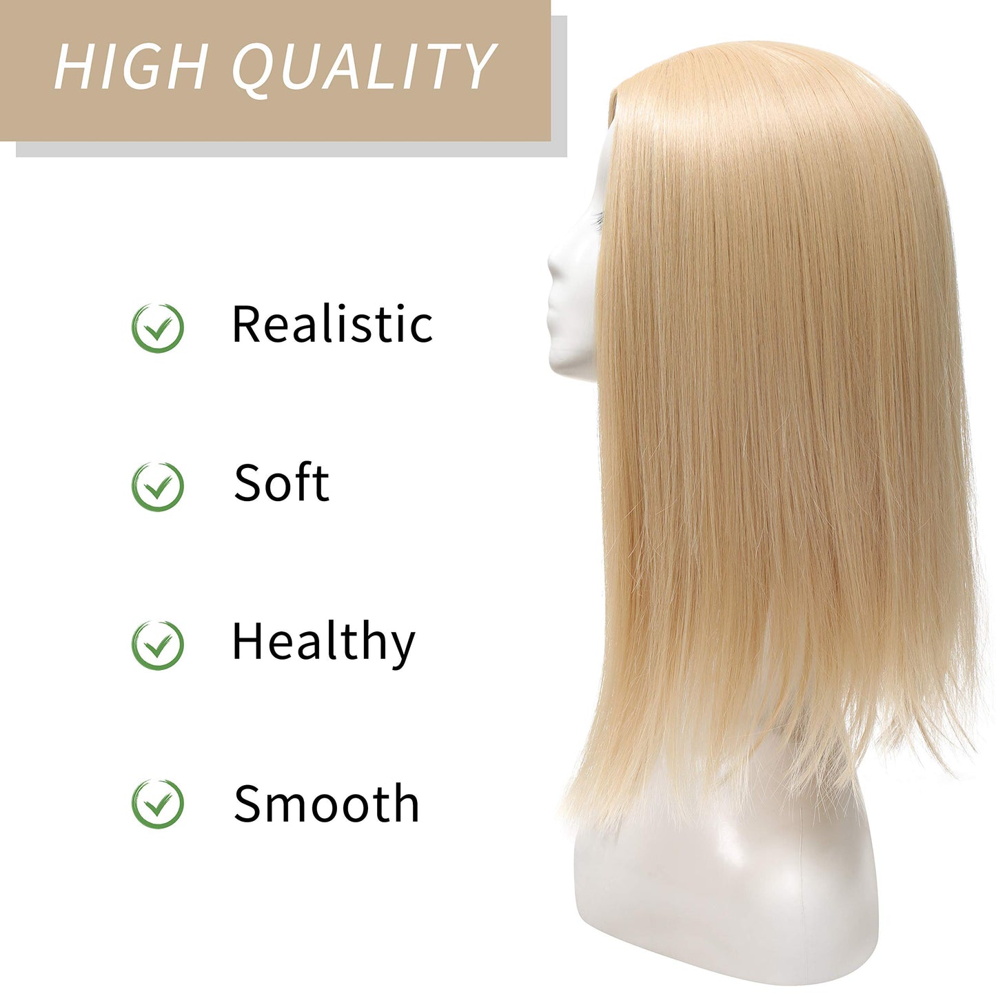 Blonde Wig Straight Hair Colorful Shawl Long Hair Split Women's Synthetic Girl Wig Middle Part Suitable for Daily Party Role Play Heat Resistant Natural 14’’ Lengthening Fashion