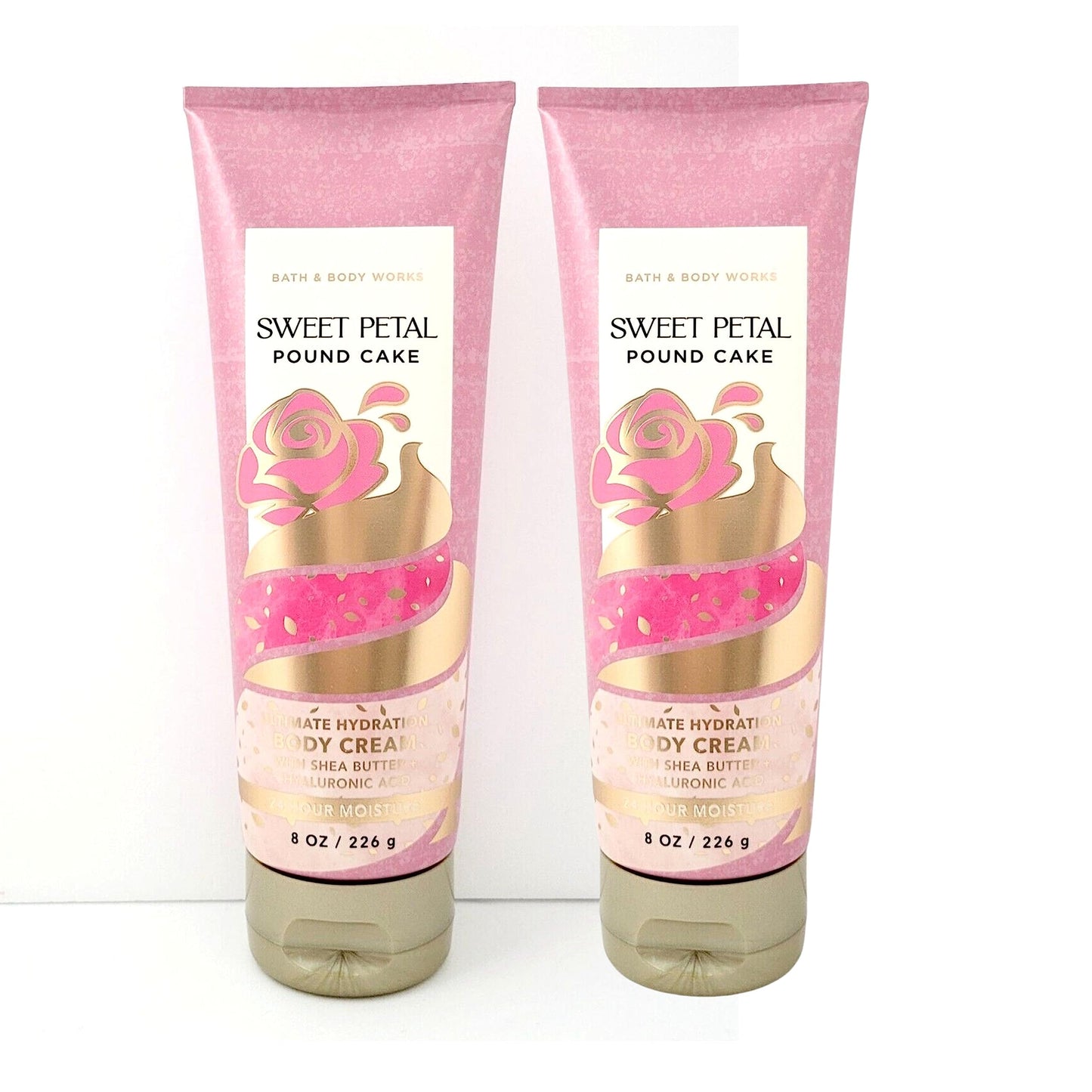 Bath & Body Works Ultimate Hydration Body Cream Pack of 2 (Sweet Petal Pound Cake),8.0 fluid_ounces,1.0 pounds