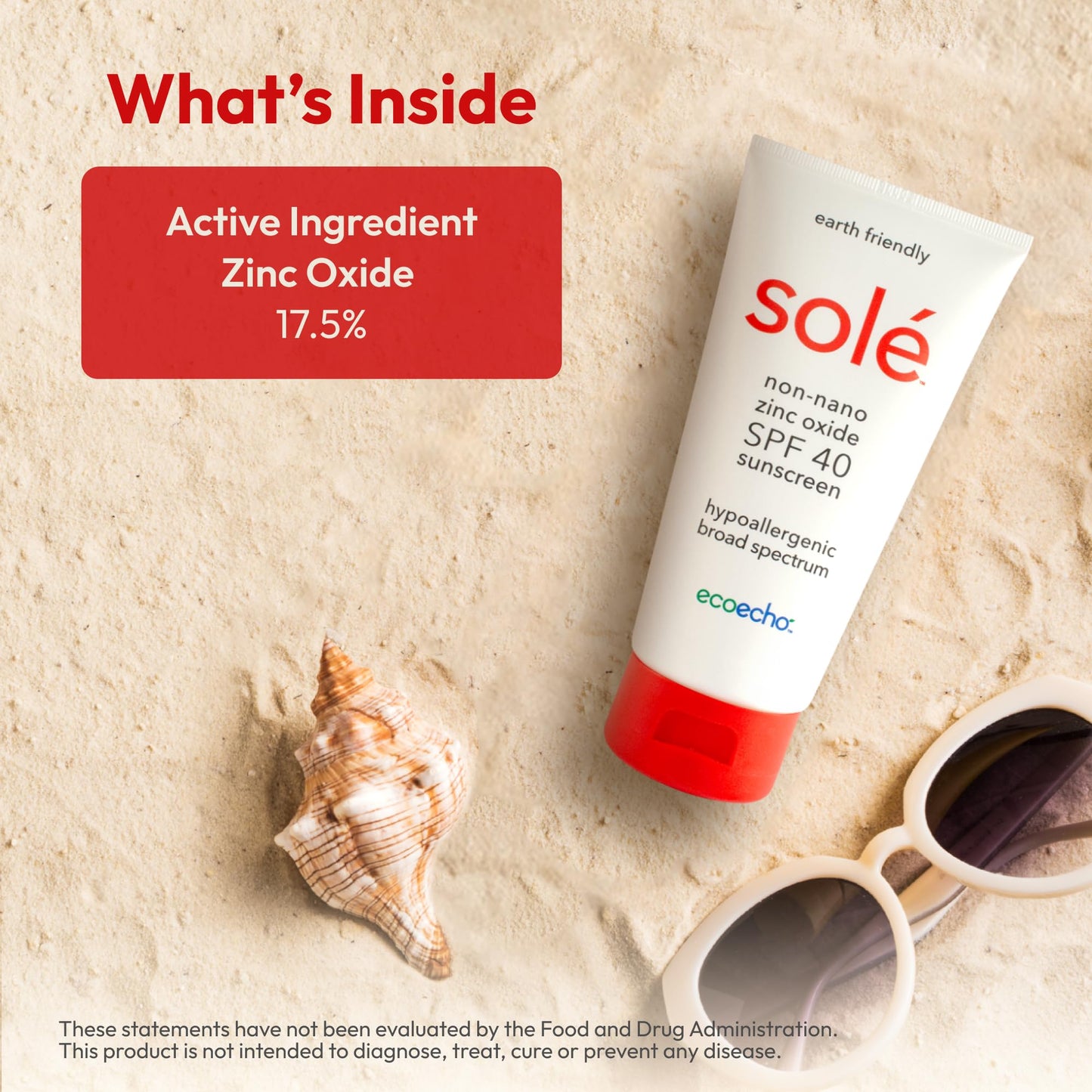 Andrew Lessman Solé Sunscreen SPF 40 6 Ounce Lotion – Natural Mineral-Based Sunscreen. Zinc Oxide, Hypoallergenic, Non-Comedogenic, Powerful SPF 40 Protection. No Synthetic Chemicals. No Additives