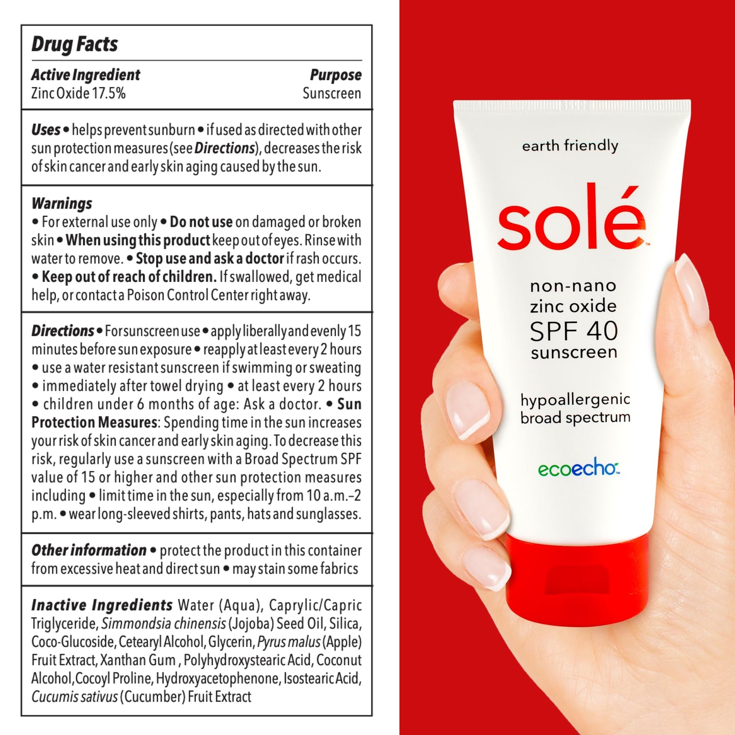 Andrew Lessman Solé Sunscreen SPF 40 6 Ounce Lotion – Natural Mineral-Based Sunscreen. Zinc Oxide, Hypoallergenic, Non-Comedogenic, Powerful SPF 40 Protection. No Synthetic Chemicals. No Additives