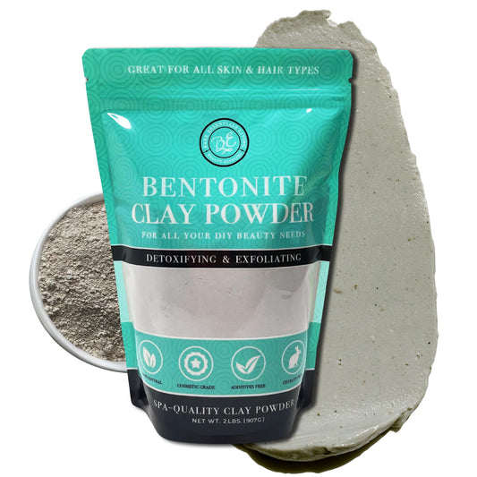 Bare Essentials Living - Bentonite Clay Powder (2lbs) Face Clay Mask, Bentonite Clay Detox for Skin, Clay Powder for Seed Bombs, Detox Bath, Cosmetic Clay Powder, Sodium Bentonite Clay - Made in USA