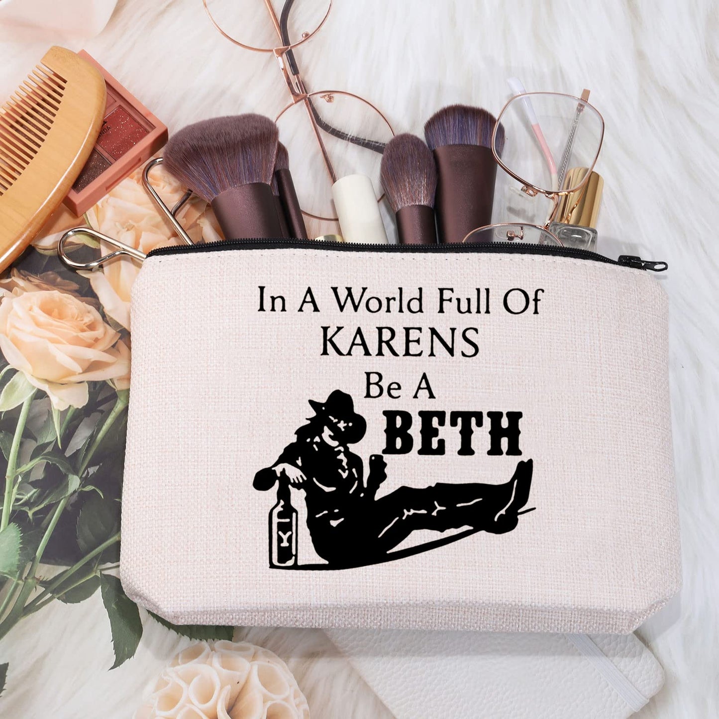 MEIKIUP TV Show Fans Gift Beth Dut ton Gift Fandom Travel Case In A World Full of K Be A Beth (Be A Beth Bag)